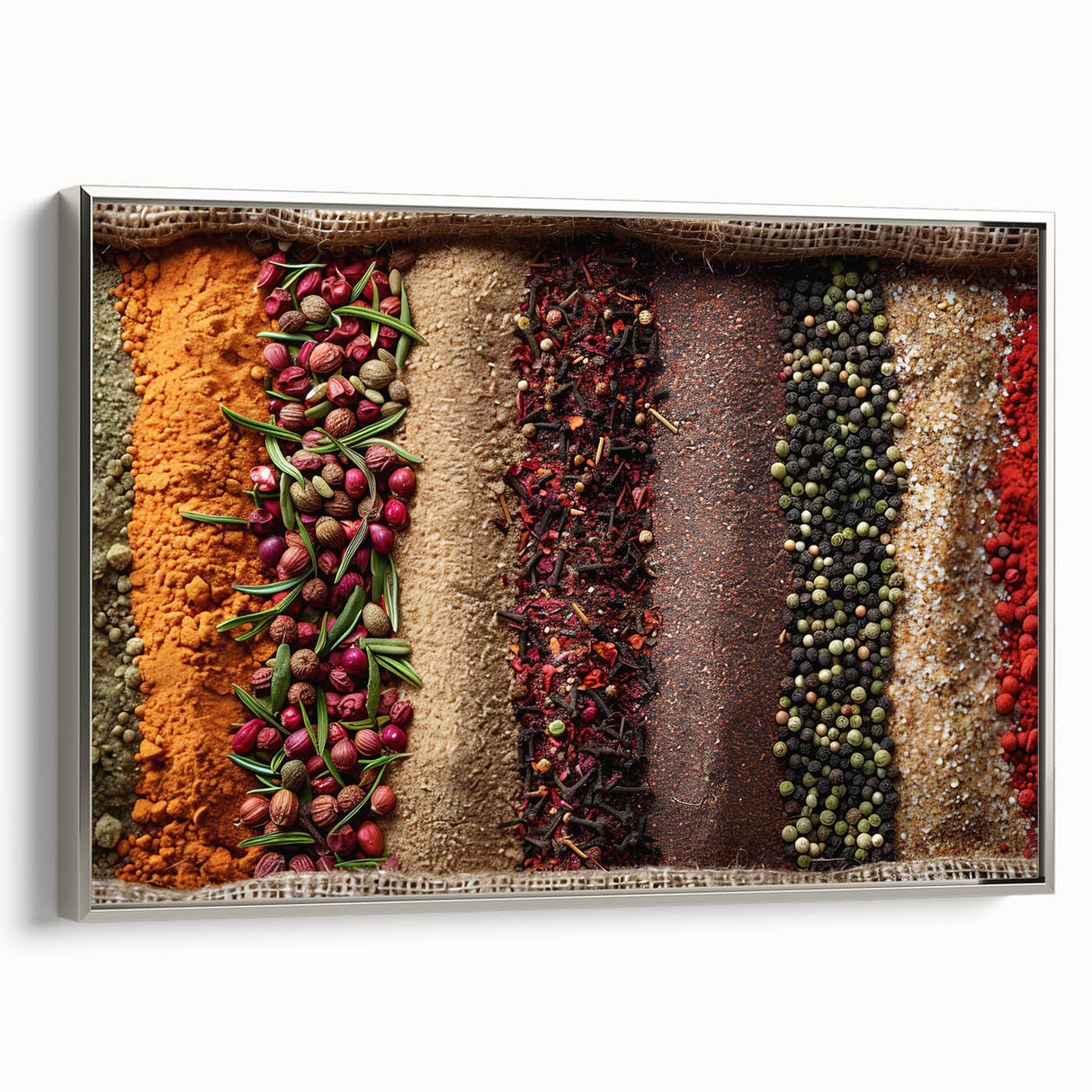 Framed canvas of Dubai landscape with vintage poster art style, featuring vibrant colors against a black background.