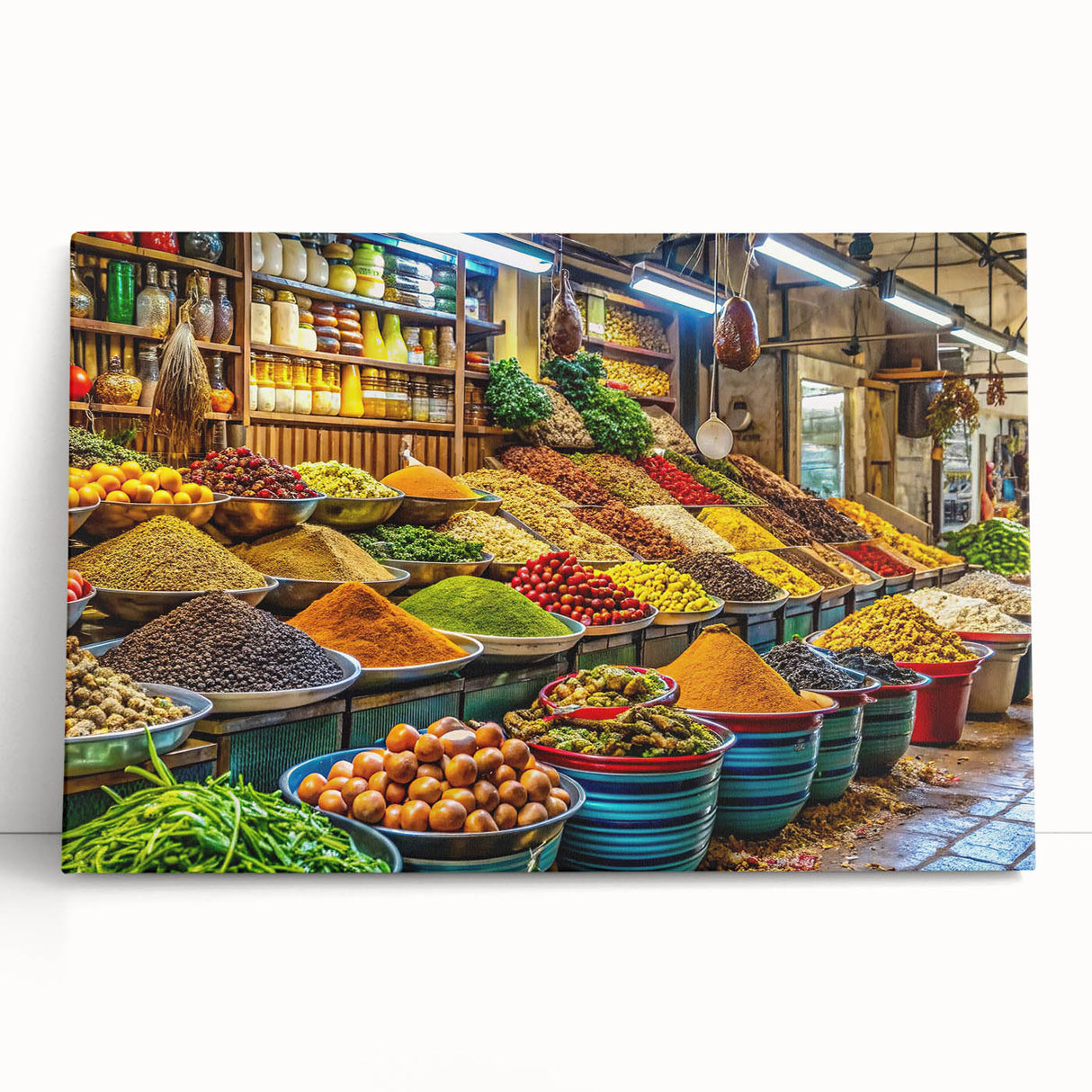 Black and white canvas print of Tel Aviv skyline, ideal for kitchen wall art or bedroom ambiance.