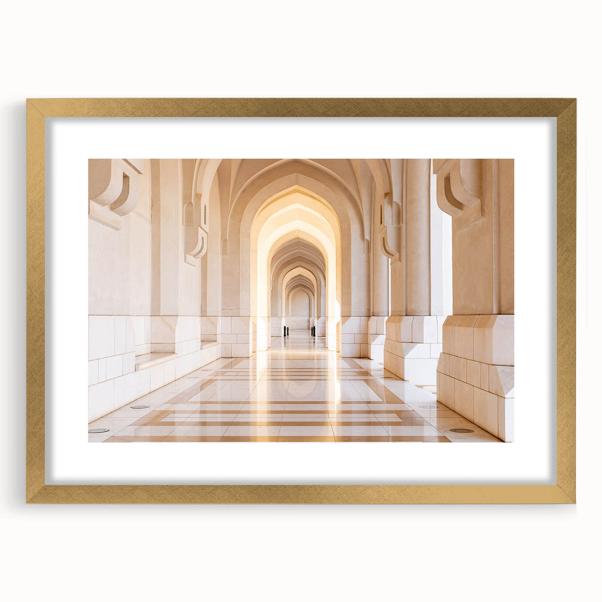 Extra large abstract art print featuring textured patterns in earth tones, framed in gold, suitable for living room decor.