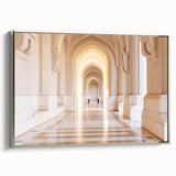 Framed canvas featuring a vintage-style Alabama landscape with colorful art elements, ideal for living room decor.