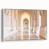 Vintage poster art of Alabama scenery on a white framed canvas, featuring colorful artwork, ideal for living room decor.