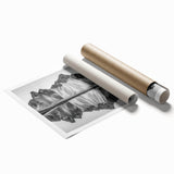 Extra large rolled print of Alaskan scenery with muted earth tones, ideal for classy bathroom wall art.