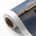 Art Deco poster of Daytona scenery on rolled canvas, featuring pastel beach tones, ideal for nursery wall art.