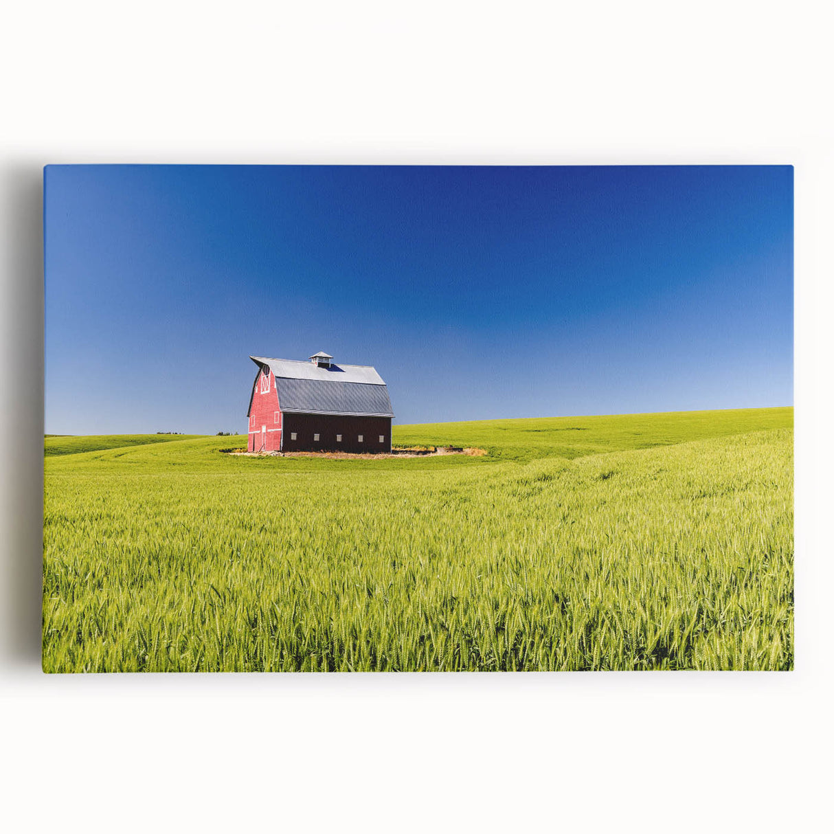 Black and white photo of Idaho scenery on large stretched canvas, suitable for kitchen wall art.