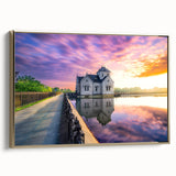 Framed canvas depicting a vintage-style Kentucky landscape in muted gold and black tones, suitable for bedroom decor.