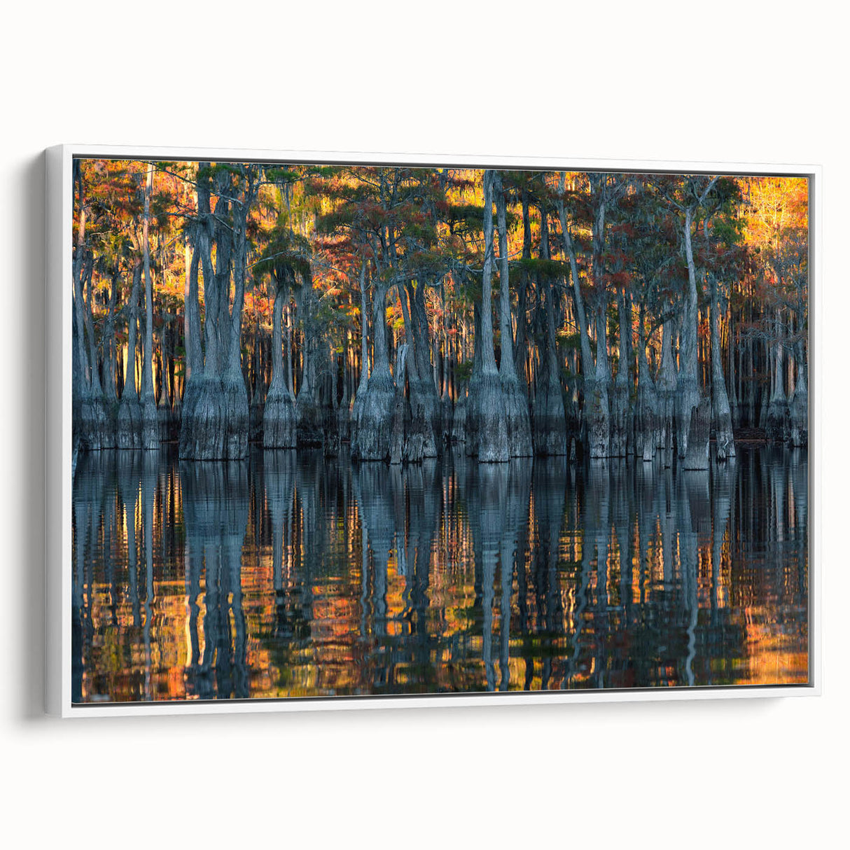 Vintage poster art of Louisiana scenery on extra large framed canvas, featuring colorful artwork ideal for living room decor.