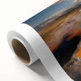 Art deco poster of Yellowstone scenery, muted earth tones on rolled canvas, ideal for nursery wall art.