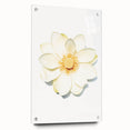 Large abstract wall art on acrylic glass depicting vibrant spring colors, ideal for enhancing dining room or bedroom walls.
