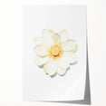 Rolled canvas print featuring a spring floral design in pastel hues, suitable for dining room or bathroom decor.