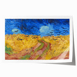 Extra large rolled canvas print of Van Gogh-style sunflowers in vibrant yellows and greens, ideal for art wall dining room.