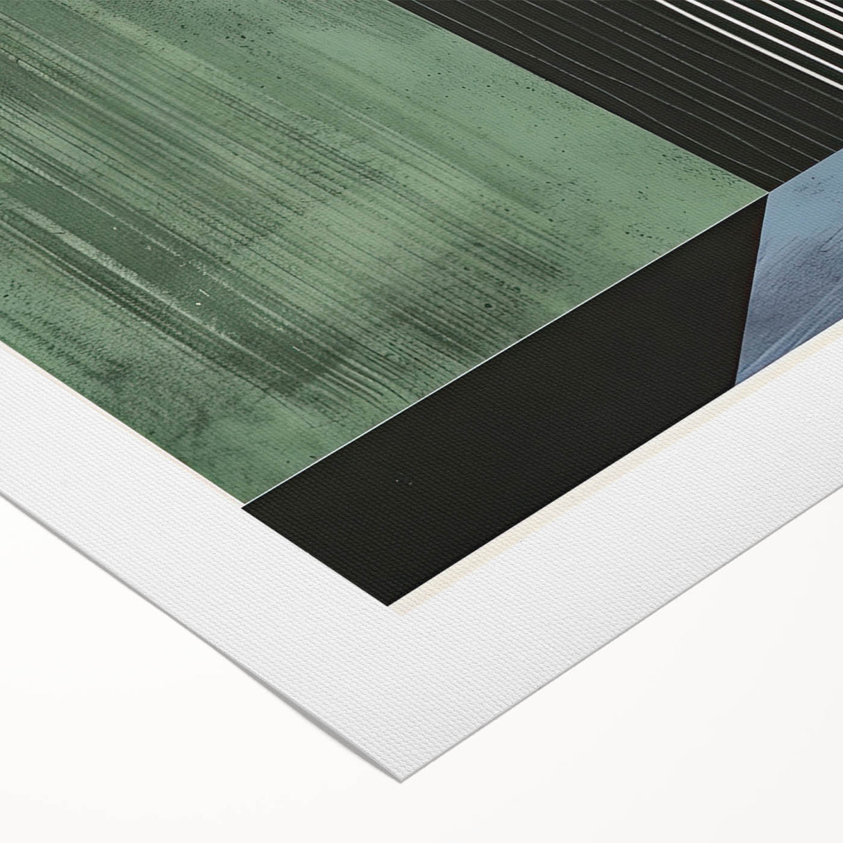 Abstract minimalist wall art on rolled canvas, showcasing soft pastel colors and geometric shapes, ideal for modern decor. Packaged securely in a cardboard tube for safe delivery.