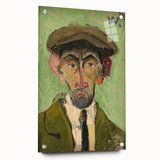 Expressionist Art - Bold Self-Portrait with Green Tones