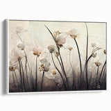 Elegant Floral Living Room Wall Art – Modern Canvas & Framed Print