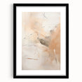 Abstract minimalist wall art design featuring a sleek black frame and mat, showcasing geometric patterns and subtle color variations, perfect for modern decor.