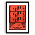 Metallica 1980s Concert Poster - Cow Palace Shows