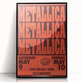 Metallica 1980s Concert Poster - Cow Palace Shows