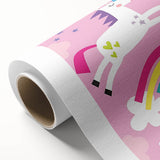 Magical Unicorn & Rainbow Girls Room Wall Art - Kids Fantasy Decor