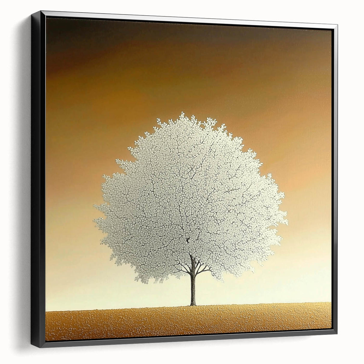 Elegant Dining Room Wall Art – Framed Tree Canvas & Acrylic Print