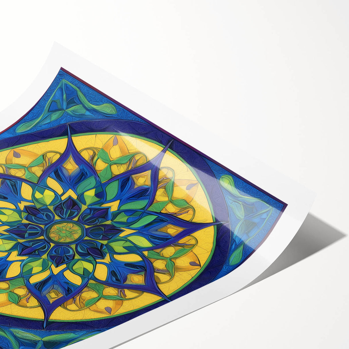 Vibrant Mandala Living Room Wall Art – Modern Canvas & Framed Print