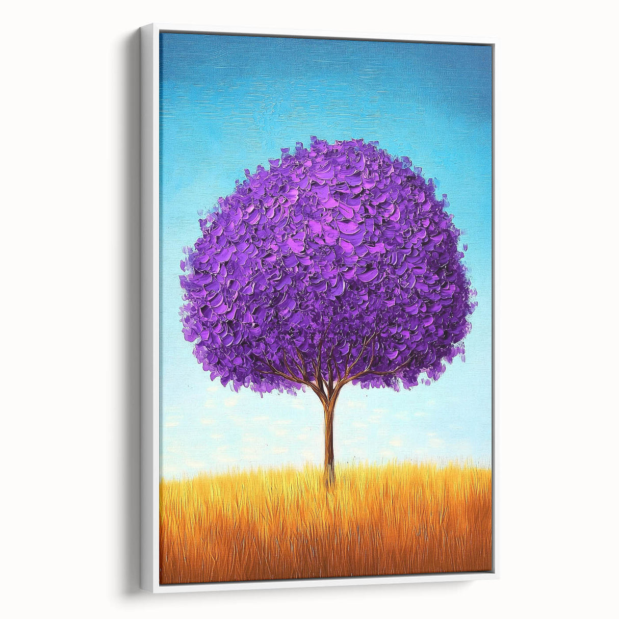 Framed abstract landscape canvas artwork featuring soft white tones and flowing organic shapes, ideal for modern home decor and artistic interiors.