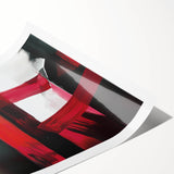 Large Modern Abstract Wall Art – Bold Red & Black Canvas Print