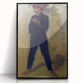 Modern Wall Art - Expressive Portrait of Groom Standing for Stylish Decor