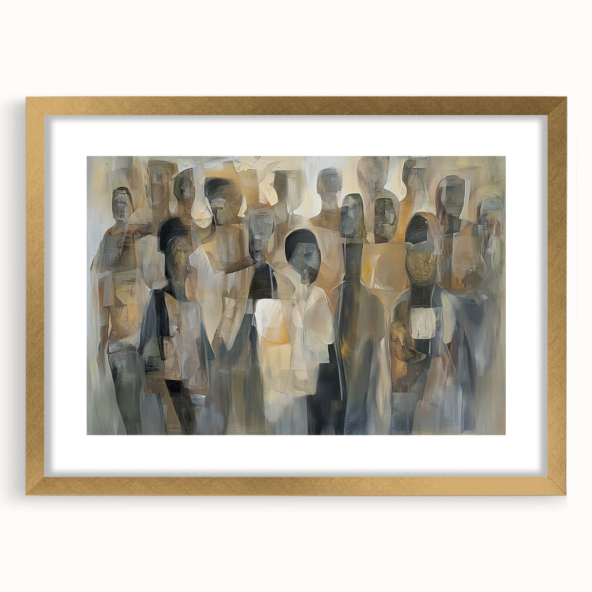 Abstract Figurative Living Room Wall Art – Modern Canvas & Framed Print