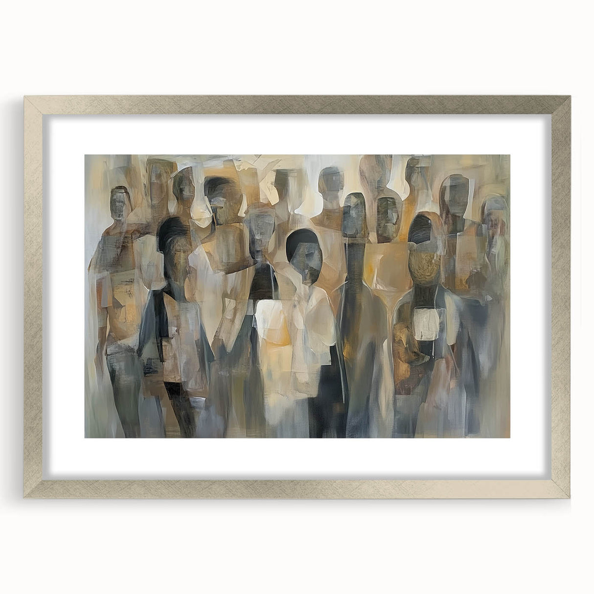 Abstract Figurative Living Room Wall Art – Modern Canvas & Framed Print