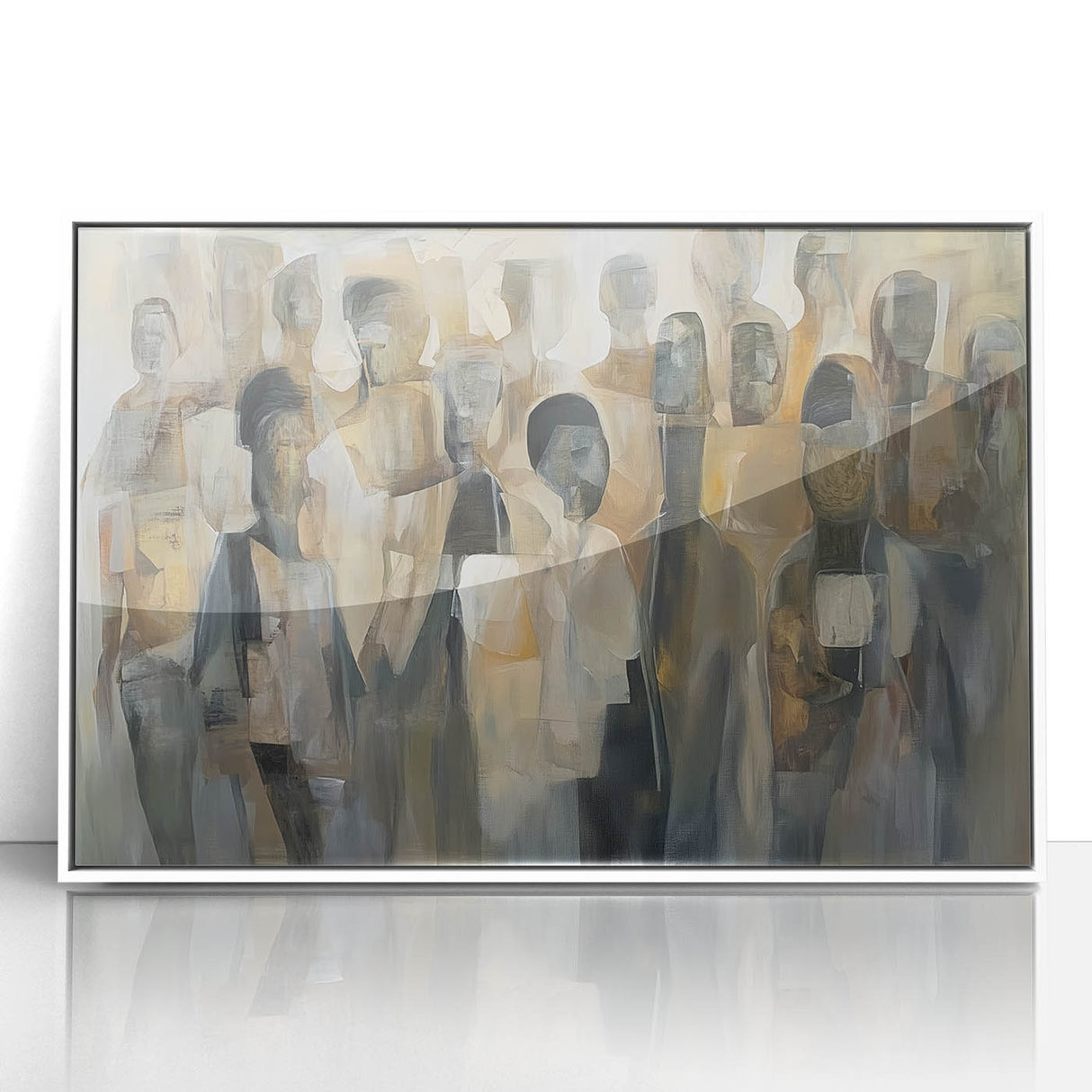 Abstract Figurative Living Room Wall Art – Modern Canvas & Framed Print