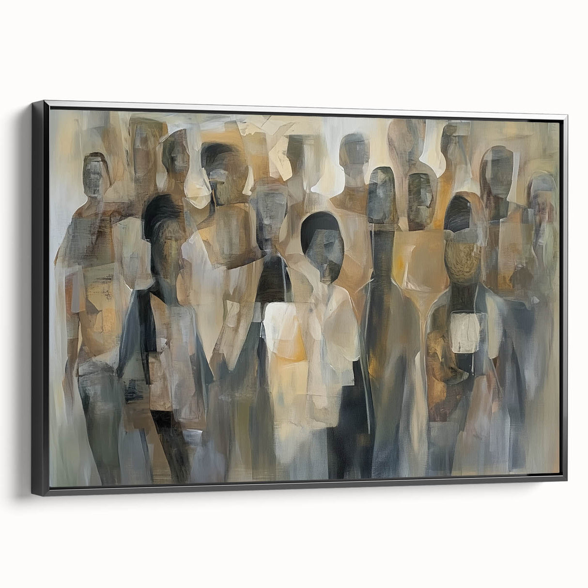 Abstract Figurative Living Room Wall Art – Modern Canvas & Framed Print
