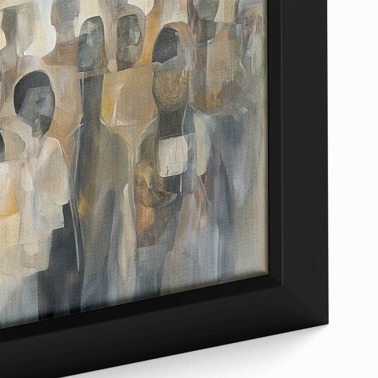 Abstract Figurative Living Room Wall Art – Modern Canvas & Framed Print