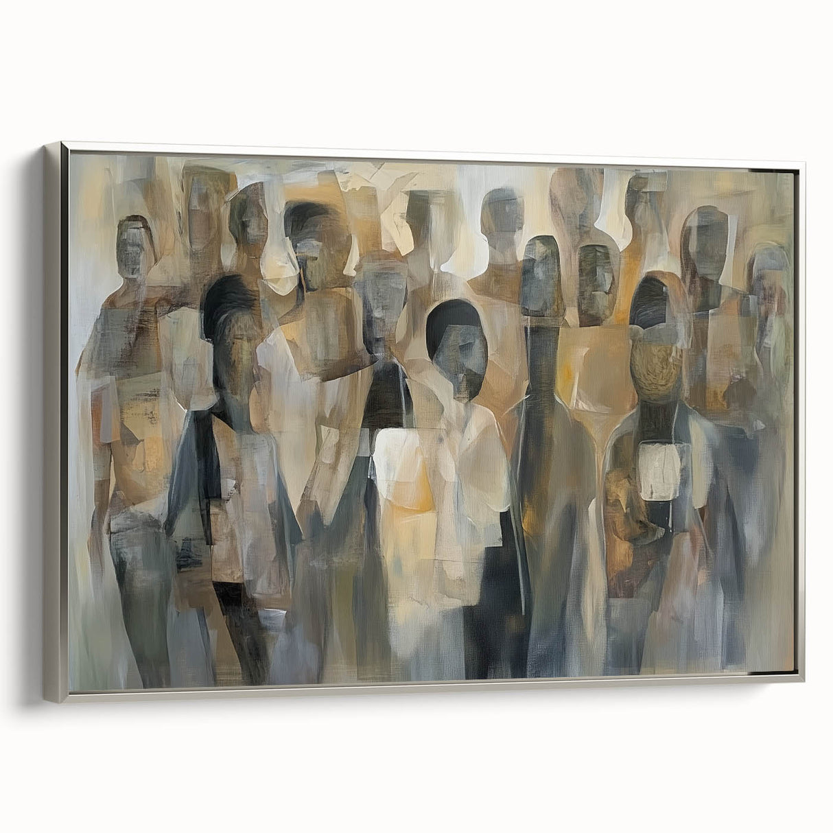 Abstract Figurative Living Room Wall Art – Modern Canvas & Framed Print