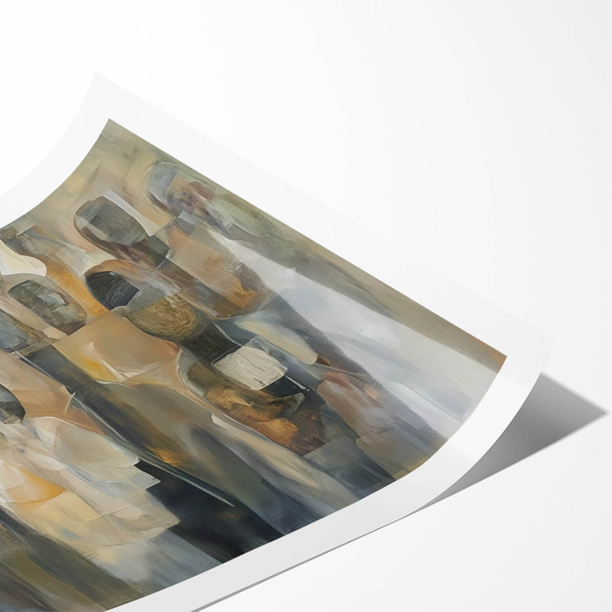 Abstract Figurative Living Room Wall Art – Modern Canvas & Framed Print