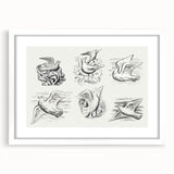 Expressionism Wall Art - Seven Pigeons by Leo Gestel