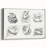 Expressionism Wall Art - Seven Pigeons by Leo Gestel