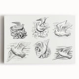 Expressionism Wall Art - Seven Pigeons by Leo Gestel