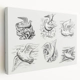 Expressionism Wall Art - Seven Pigeons by Leo Gestel