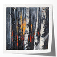 Abstract floral design printed on glossy canvas, showcasing vibrant colors and intricate patterns, perfect for modern home decor or art collections.
