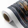 Vibrant abstract floral design on a rolled canvas showcasing bold colors and intricate patterns, ideal for modern home decor and artistic expression. Perfectly packaged in a durable cardboard tube for safe delivery and display.