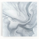 Modern Abstract Wall Art – Light Gray & White Minimalist Canvas