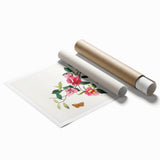 Romanticism Art: Bougainvillea and Butterflies - Historic Floral Print