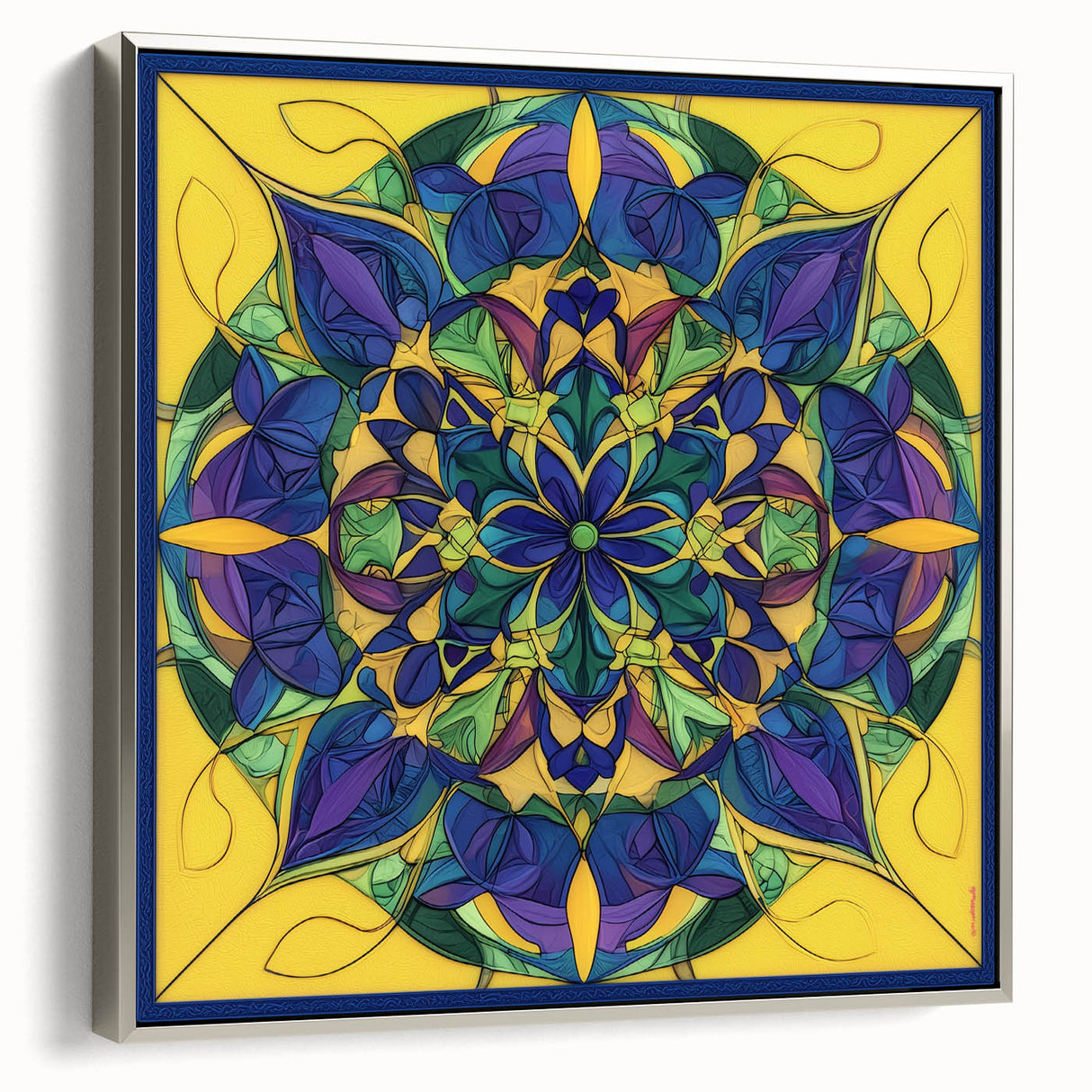 Colorful Mandala Living Room Wall Art – Modern Canvas & Framed Print