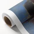 Modern Wall Art - Atmospheric Blue Lake under Black Rock for Tranquil Decor
