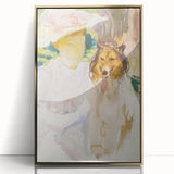 Romanticism Art: Woman with Collie - Famous Watercolor by John Sargent