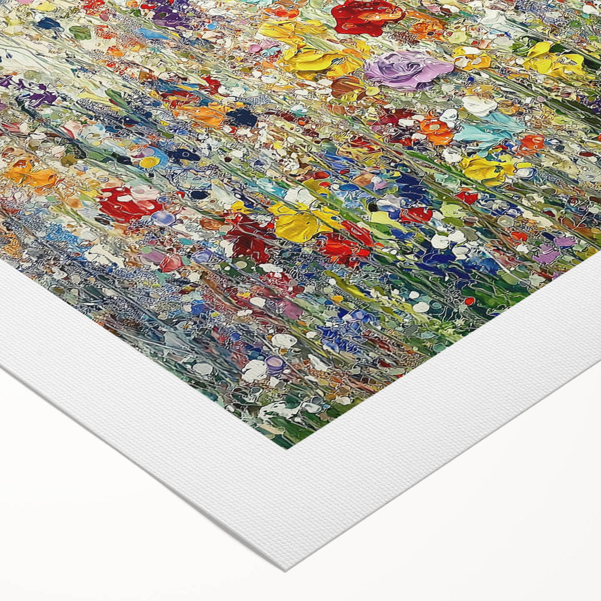 Colorful Dining Room Wall Art – Framed Floral Canvas Print