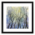 Abstract floral frame with a matte black finish, showcasing vibrant, colorful flower patterns on a textured background. Ideal for modern home decor and art enthusiasts.