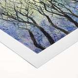 Abstract floral design rolled canvas artwork showcasing vibrant colors and intricate patterns, elegantly packaged in a protective cardboard tube for safe transport and storage. Ideal for adding a modern artistic touch to home decor.