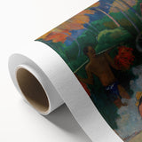 Tahitian Landscape Wall Art - Gauguin’s Mahana Maa, Exotic Impressionist Print