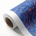 Bold Red Tree Wall Art - Vibrant Blue and Red Modern Nature Decor
