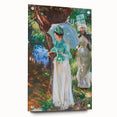 Romanticism Art: Two Girls with Parasols - Vibrant Painting by Sargent
